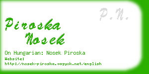 piroska nosek business card